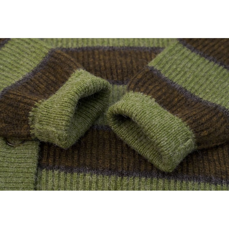 Cardigan Knit Striped Sweater Women