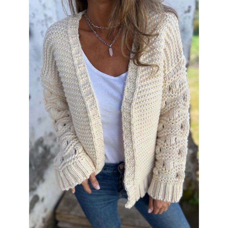 Winter Fashion Solid Color Cardigan Women