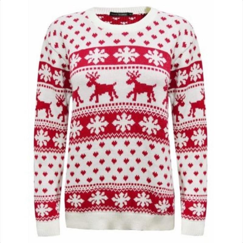Christmas sweater snowflake pullover women Christmas sweater snowflake pullover women