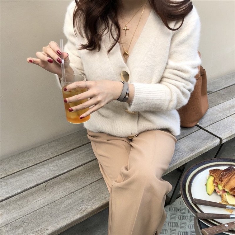 Lazy knitted cardigan top women Lazy knitted cardigan top women