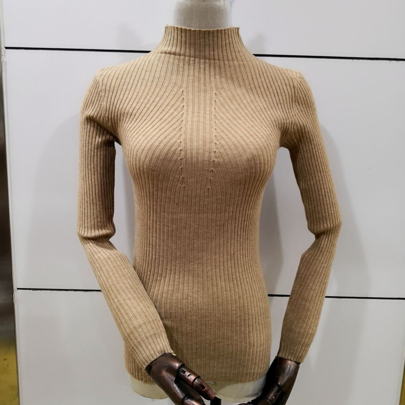 Core-spun Half Turtleneck Sweater Women Pullover Sweater Core-spun Half Turtleneck Sweater Women Pullover Sweater