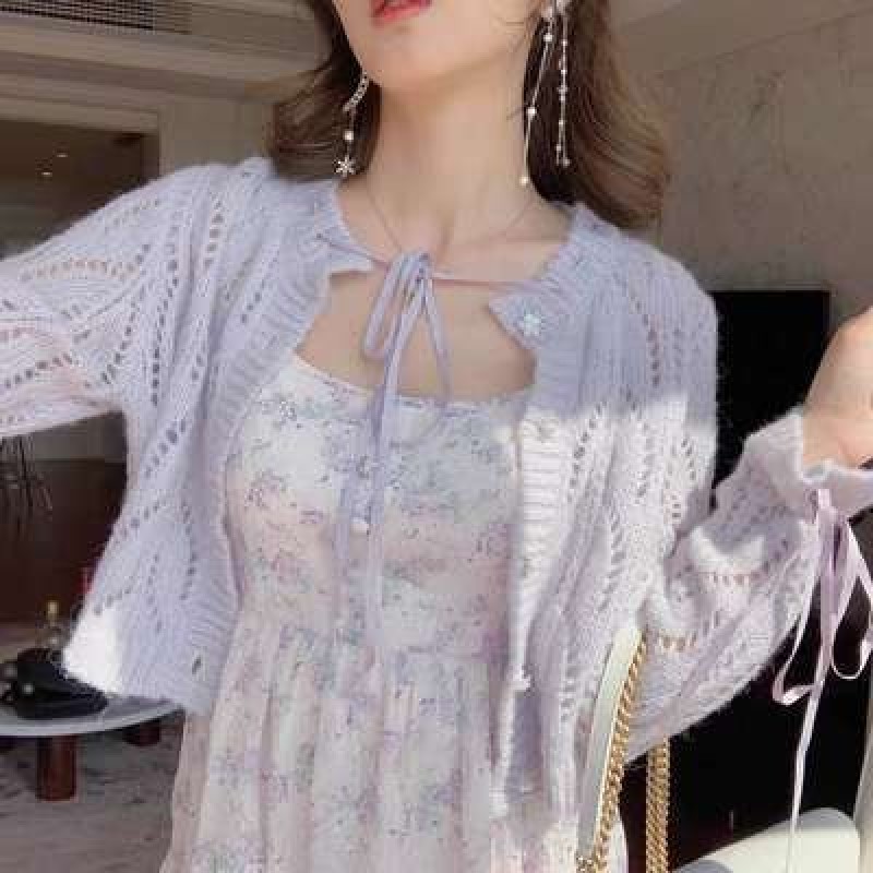 Hollow Mohair Cardigan Sweater Coat Women Hollow Mohair Cardigan Sweater Coat Women