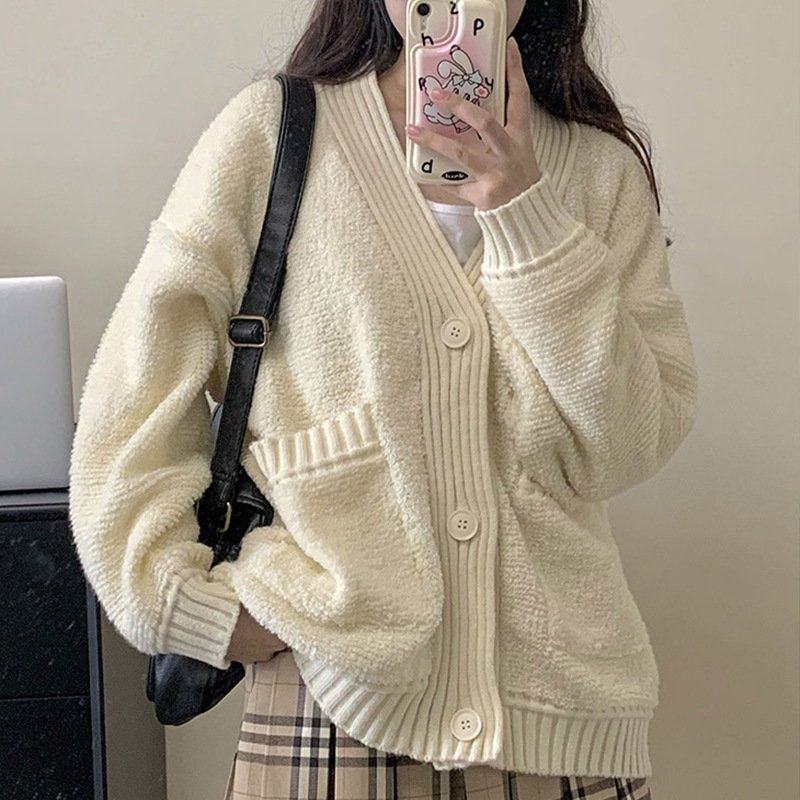 Fashionable Knitted Cardigan Sweater For...