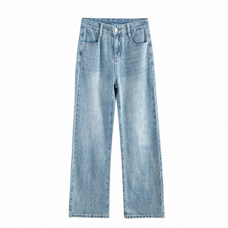 Fashionable Personalized Wide-leg Mopping Jeans For Women Fashionable Personalized Wide-leg Mopping Jeans For Women