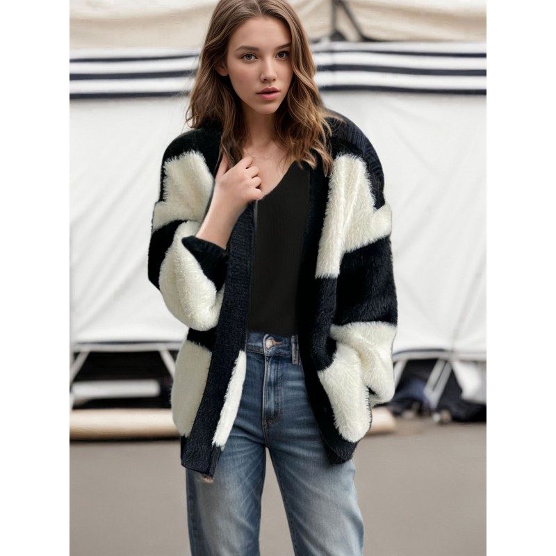 Loose V-neck Knitted Cardigan Women