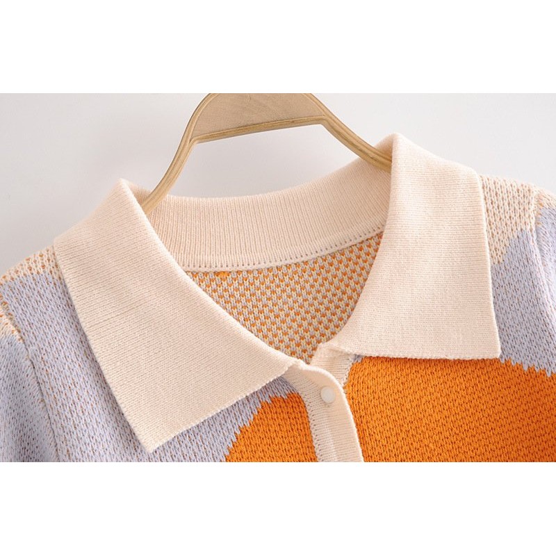 Retro sweater cardigan jacket women knitwear