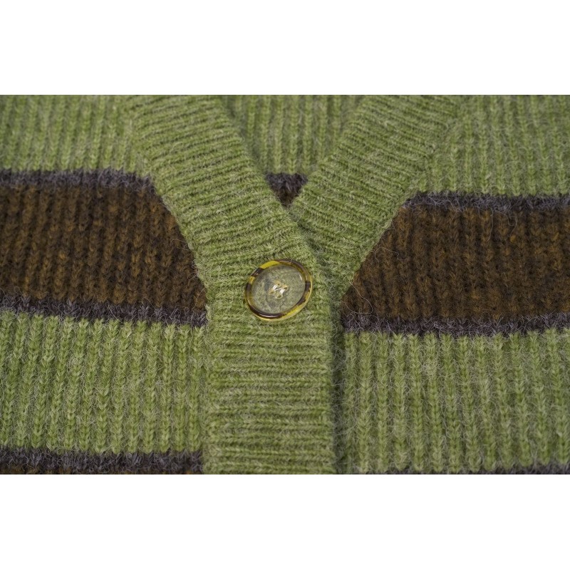 Cardigan Knit Striped Sweater Women