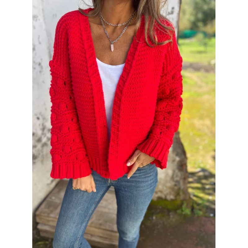 Winter Fashion Solid Color Cardigan Women