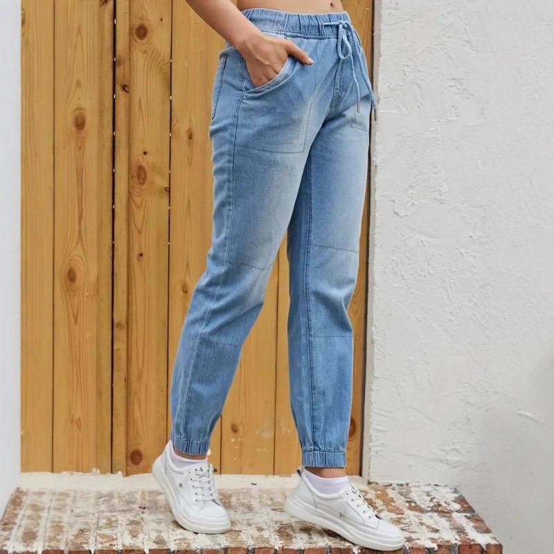 Elastic Waistband Jeans For Women Elastic Waistband Jeans For Women