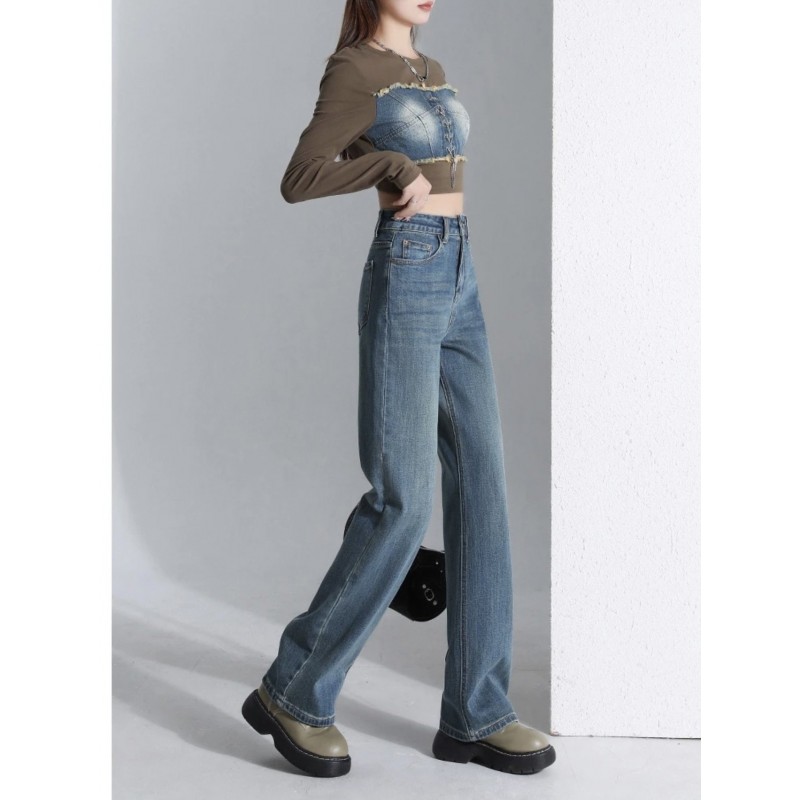 Light Color All-matching Jeans Women