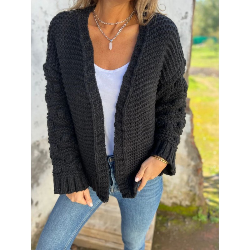 Winter Fashion Solid Color Cardigan Women