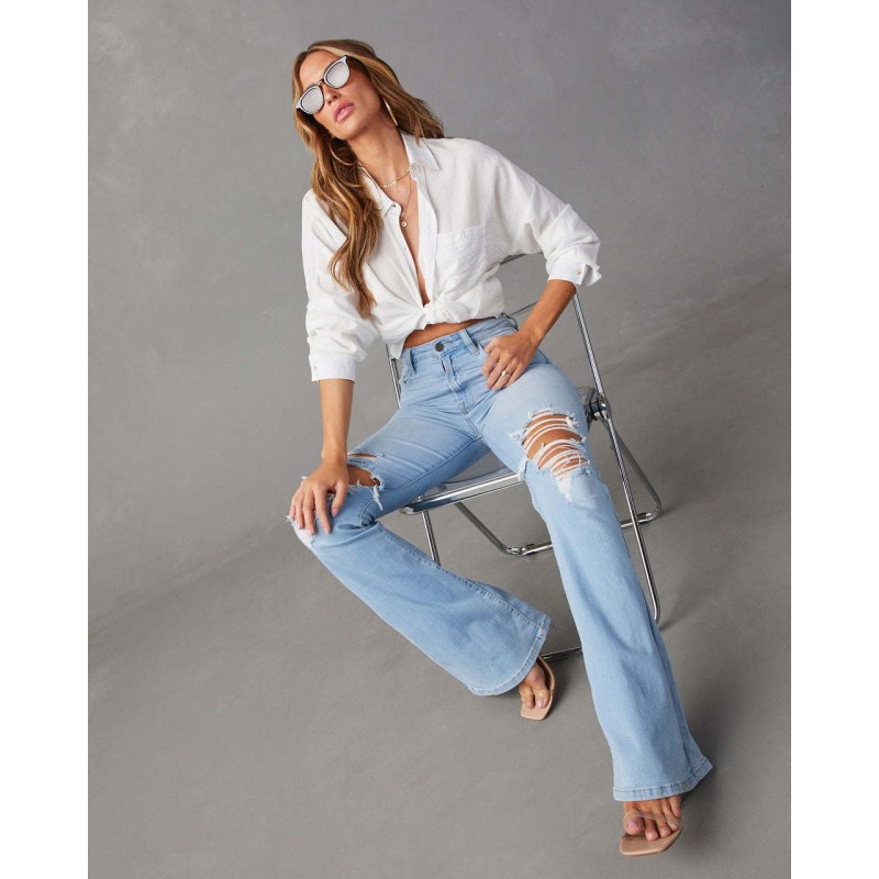 Fashion Temperament Wide-leg Jeans Women Fashion Temperament Wide-leg Jeans Women