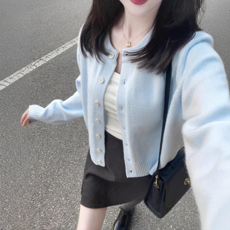 Short Outerwear Cardigan Top For Women