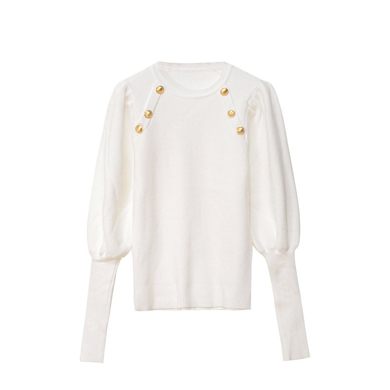 Sweater Women Chic Button Up Black Sweater Pullover Sweater Women Chic Button Up Black Sweater Pullover