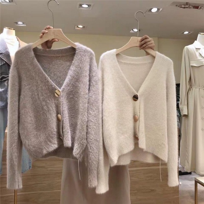 Lazy knitted cardigan top women Lazy knitted cardigan top women