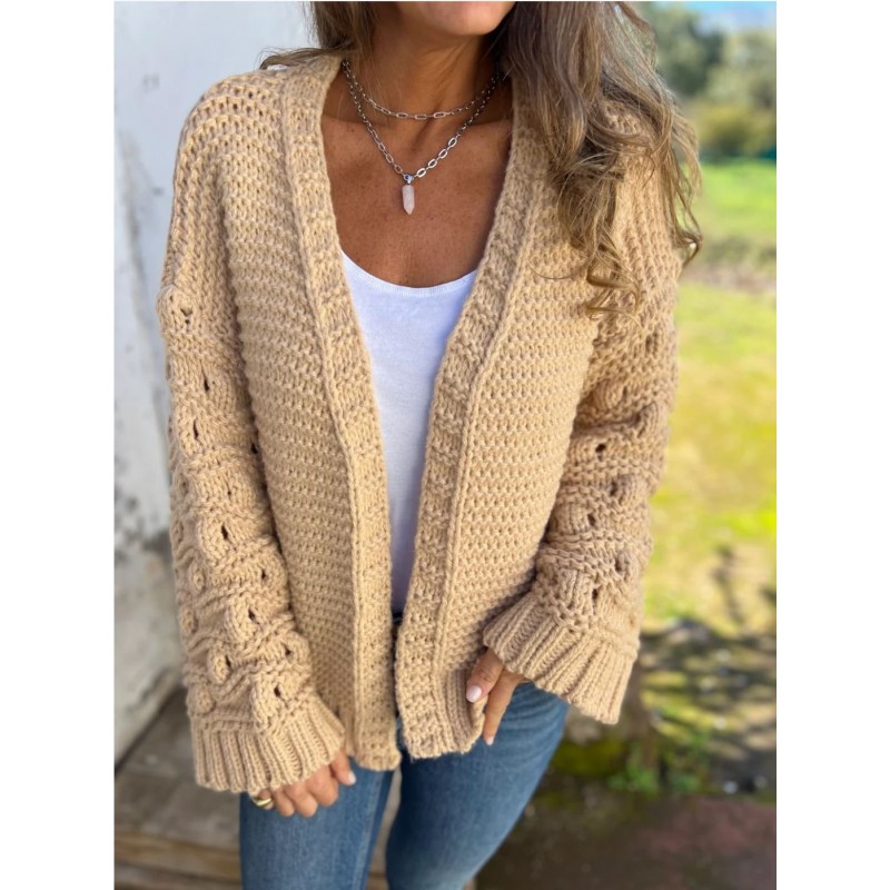 Winter Fashion Solid Color Cardigan Women
