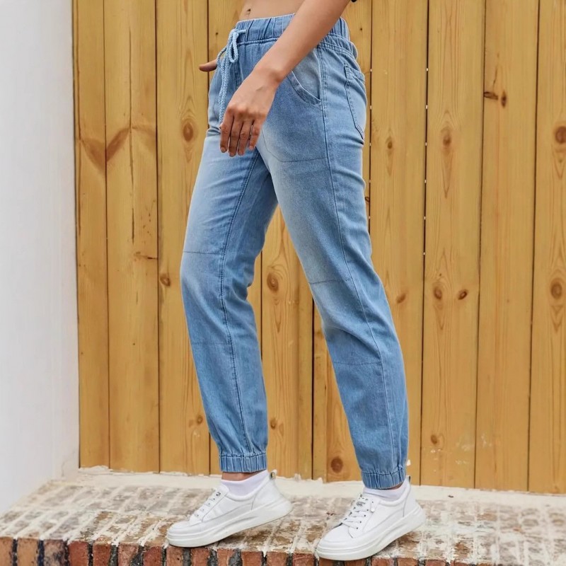 Elastic Waistband Jeans For Women Elastic Waistband Jeans For Women