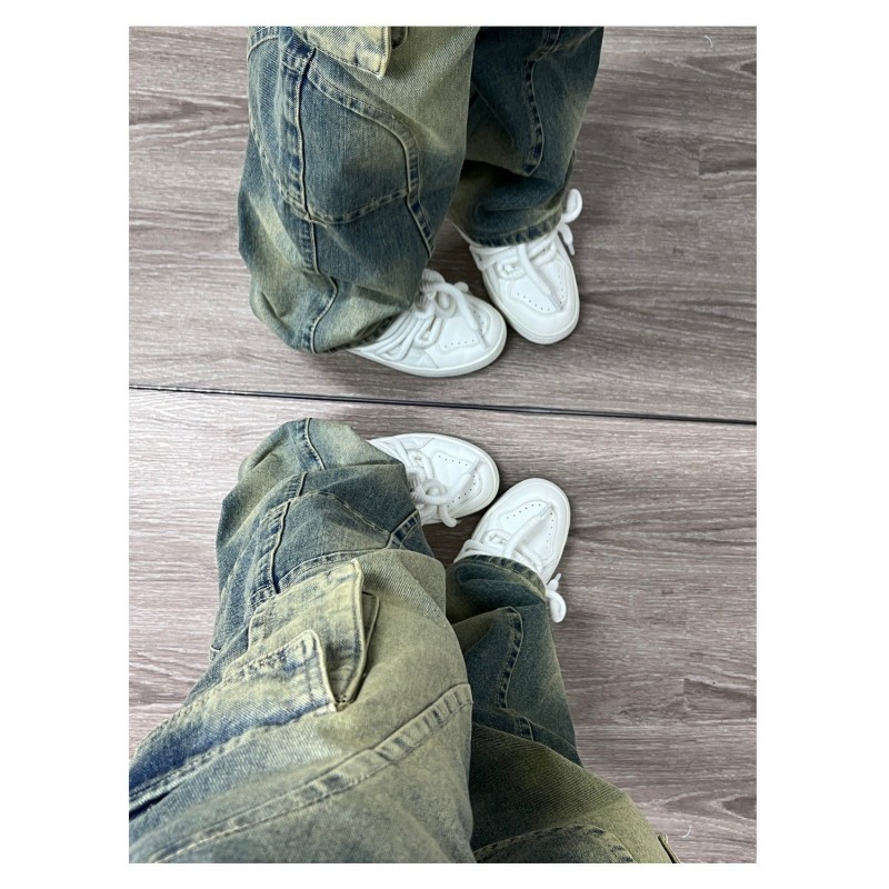 Deconstructed Design Washed Jeans For Women Deconstructed Design Washed Jeans For Women
