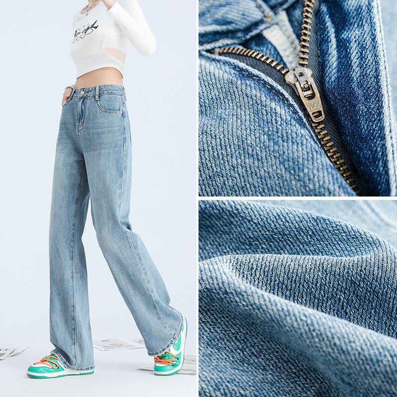 Fashionable Personalized Wide-leg Mopping Jeans For Women Fashionable Personalized Wide-leg Mopping Jeans For Women