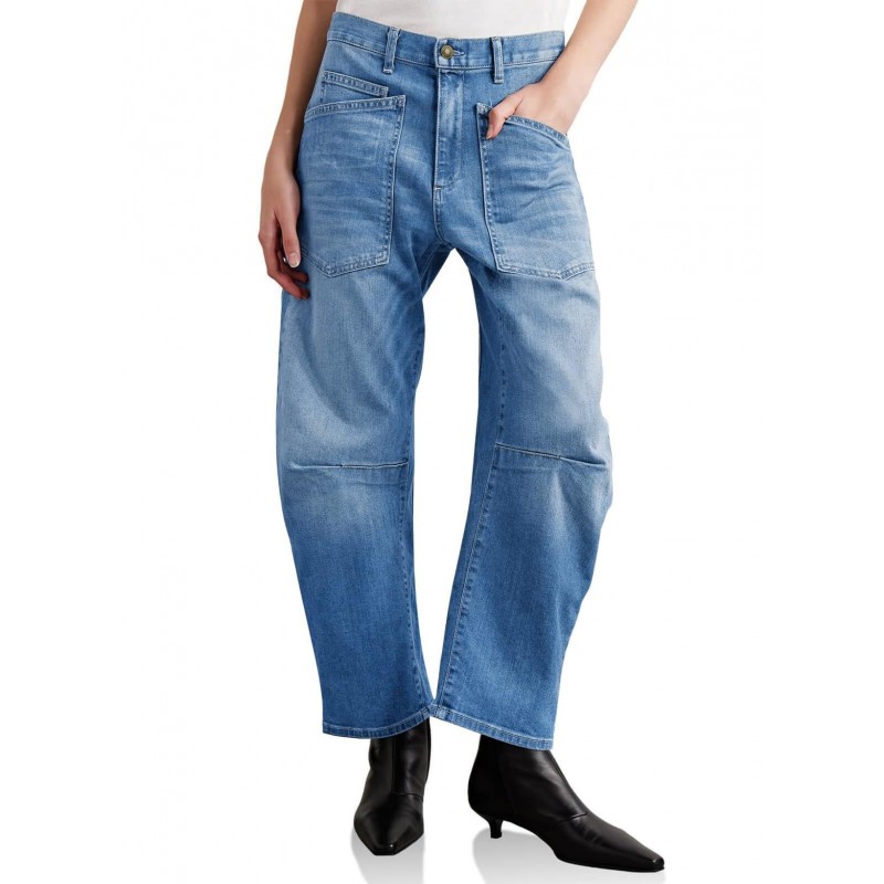 Fashionable Washed High-Waist Jeans For Women