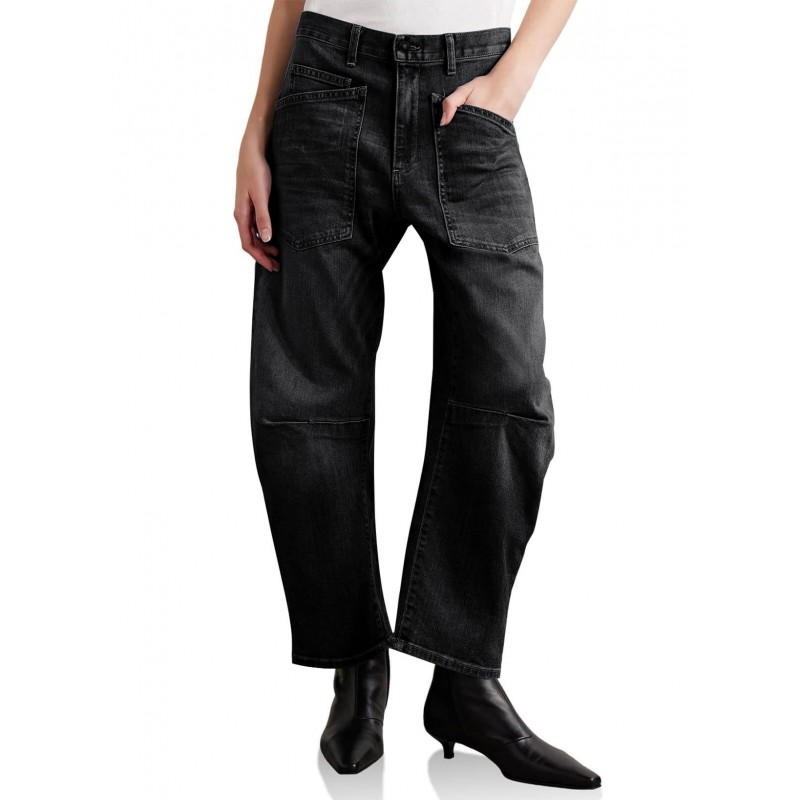 Fashionable Washed High-Waist Jeans For Women