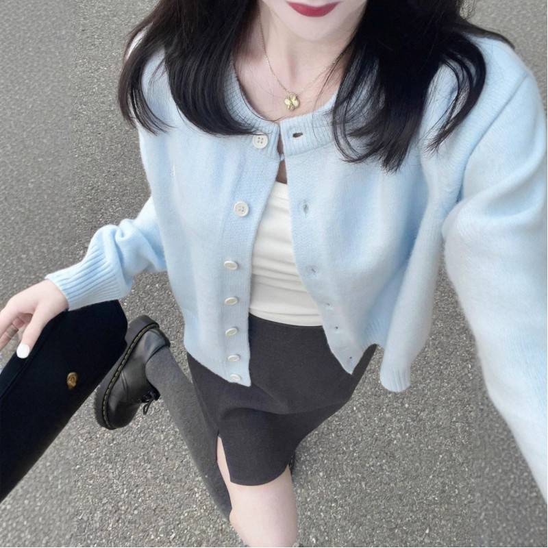 Short Outerwear Cardigan Top For Women